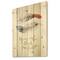 Designart - Two Feathers Your VIbe Attracts Your Tribe - Bohemian & Eclectic Print on Natural Pine Wood